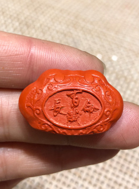 天然朱砂红宝宝平安锁如意锁吊坠儿童小美女本命年项链挂坠