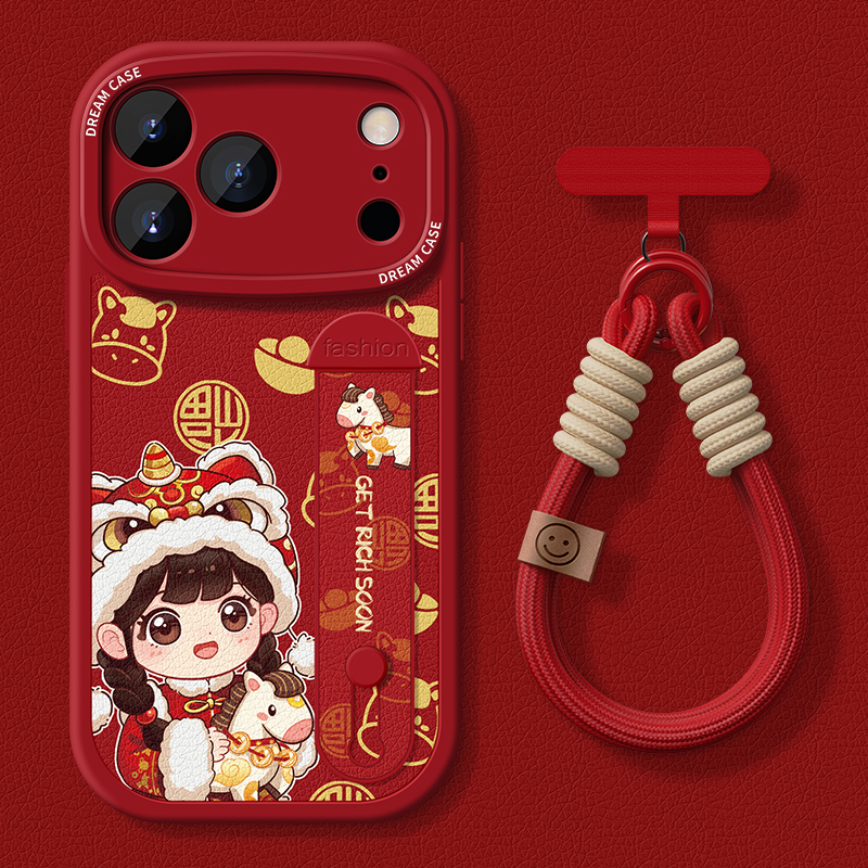 适用苹果17手机壳腕带支架软壳