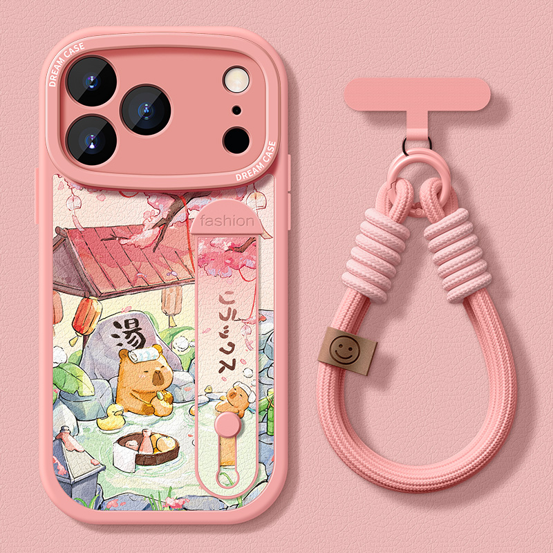 适用苹果17pro手机壳腕带支架壳