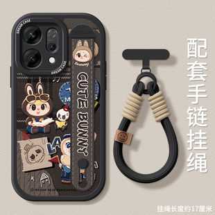 适用opporeno14pro手机壳腕带reno13保护套防摔reno12pro硅胶全包reno14女款reno11pro支架卡通reno10软外壳