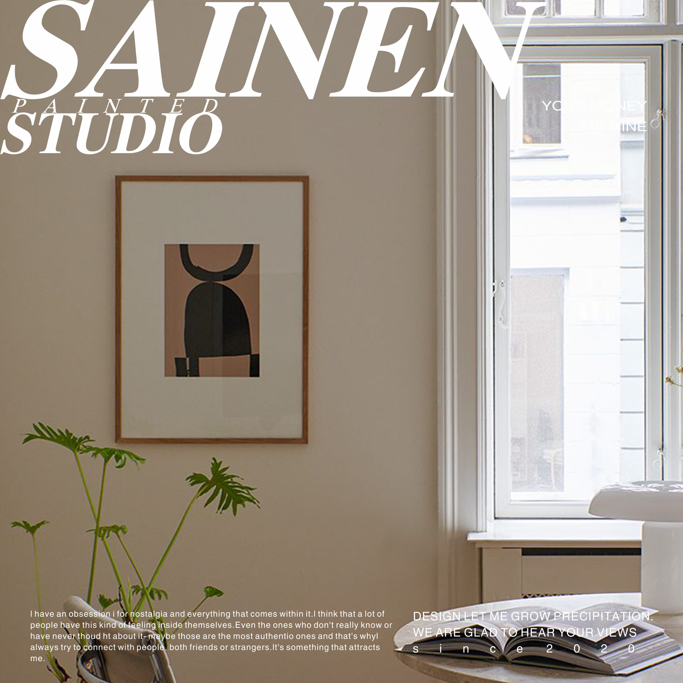 anastasia 北欧创意抽象不规则图形小众艺术线条黑棕客厅装饰画