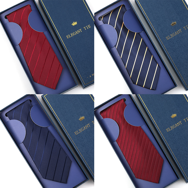 龙安豪色织涤丝商务礼盒领带包邮