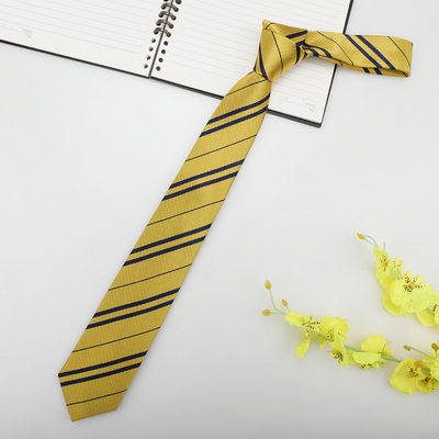 龙安豪色织涤丝韩版条纹领带包邮