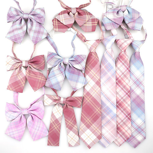 龙安豪色织涤丝韩版格纹领带包邮