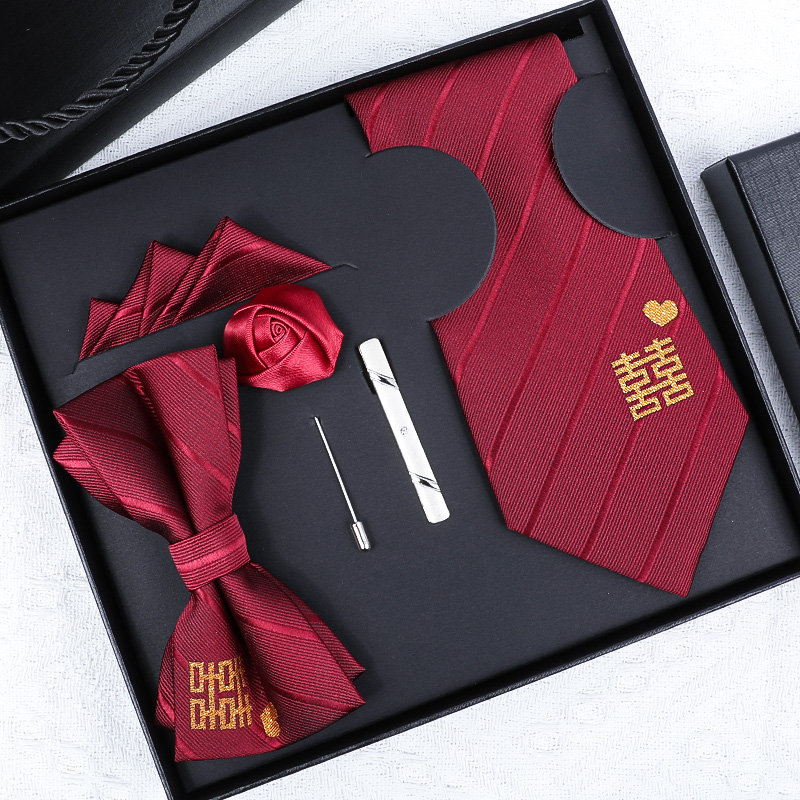 龙安豪色织涤丝商务花纹领带包邮