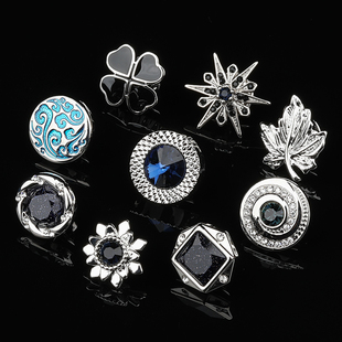 胸章个性 礼盒装 西服胸花西装 胸针男士 潮流徽章配饰 水晶领针时尚