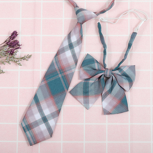 龙安豪色织涤丝韩版格纹领带包邮