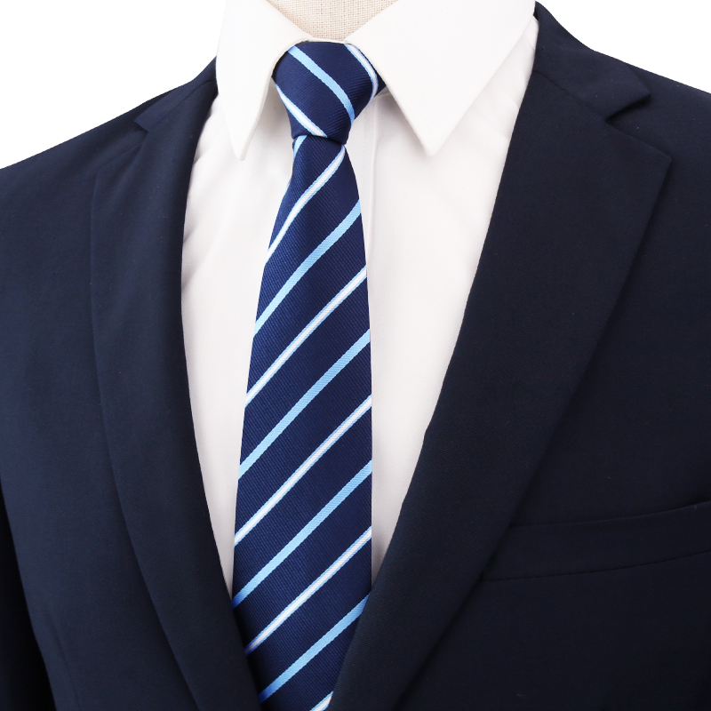 商务风6cm条纹结婚新郎免打领带