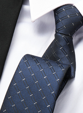 A018男女拉链式领带结婚新郎正装商务蓝色韩版懒人免打条纹领带