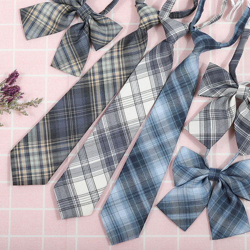 龙安豪色织涤丝韩版格纹领带包邮