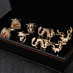 扣四件套XK2029法式 袖 衬衫 钉领带夹套装 口扣 配饰金色银色袖 礼盒袖