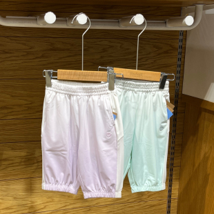 商场正品水孩儿童装女童七分裤2024夏装新品防晒运动裤凉感短裤子