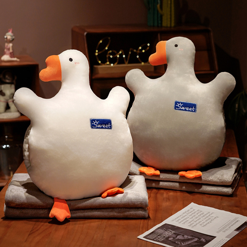 暖手抱枕毯子二合一办公室午睡被子新款两用加厚车用车载汽车枕头