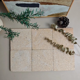 复古侘寂环保手工定制粗粝肌理夯土砖背景墙地面吧台装饰酒店民宿