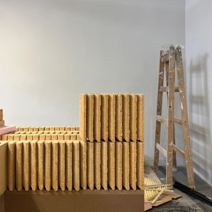 瓦楞侘寂手工定制粗粝肌理夯土砖环保背景墙地面隔断装饰酒店民宿