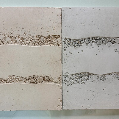 混凝土粗粝肌理夯土砖手工定制环保背景地面吧台隔断装饰酒店民宿