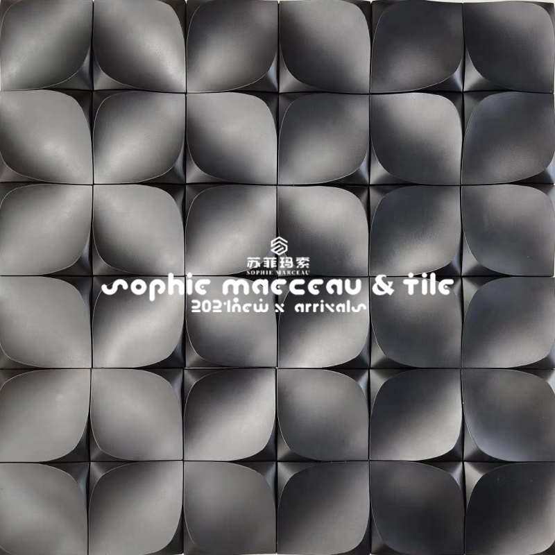 veua3d立体水泥砖软包造型异型手工砖奶茶咖啡厅客餐厅墙面