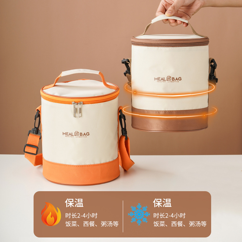 创然保温袋学生饭盒袋大容量便当包饭盒手提包防水铝箔保温包加厚