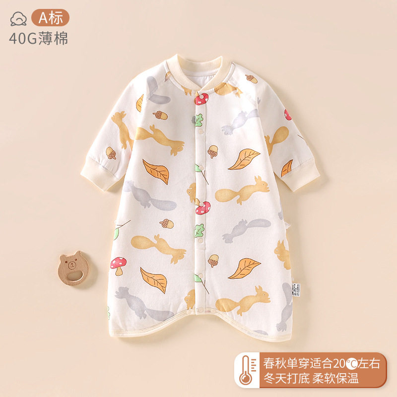 儿童睡袋冬季夹棉加厚宝宝睡袍中大童男童女童家居服睡衣秋冬保暖