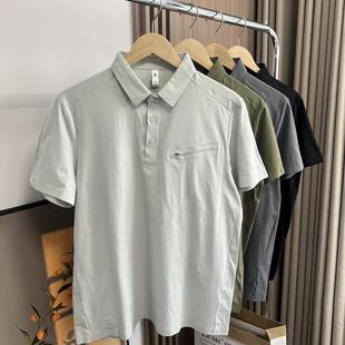 速干无痕 夏季 户外机能 外贸男装 T恤潮 运动休闲翻领POLO衫 短袖
