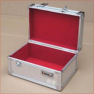 铝合金票据箱装 钱盒子印章箱收纳箱凭证盒收钱箱工具箱收银存钱箱