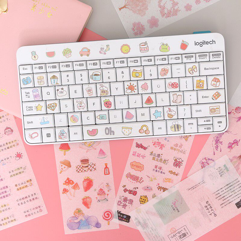 可爱和纸卡通小图案贴纸咕卡100张平板电脑键盘手账本手机壳咕卡手机