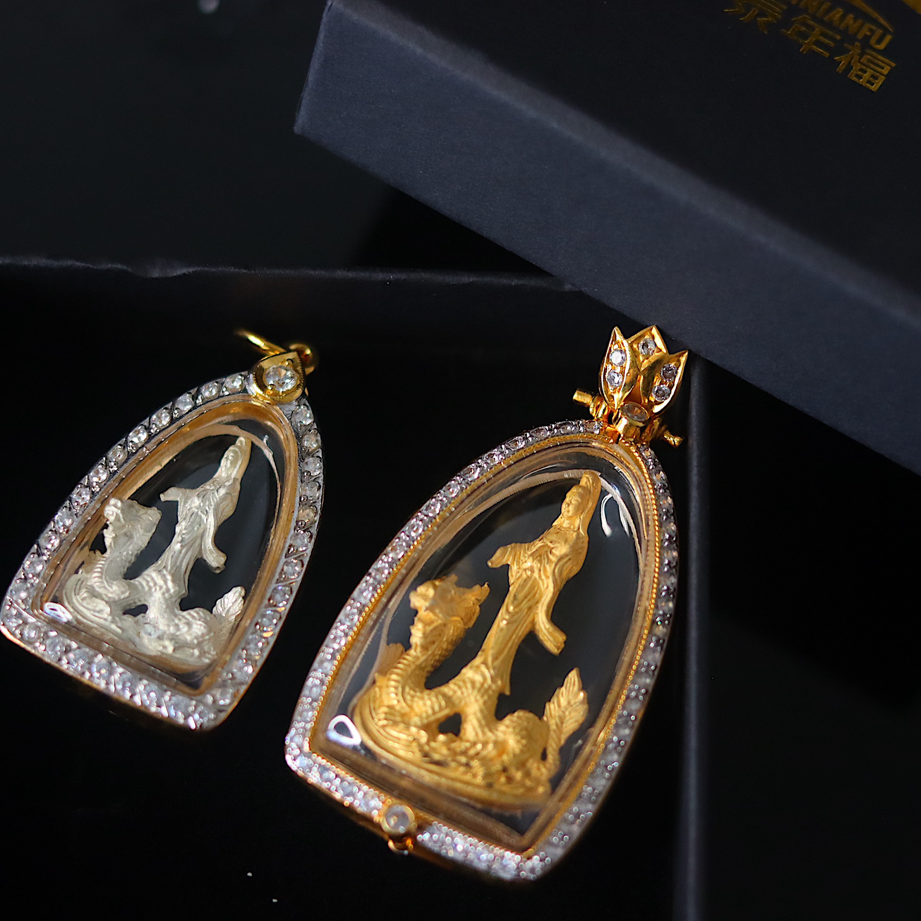 泰年福 佛牌正品 僧王庙瓦波旺2556 骑龙观音 明星同款 带卡