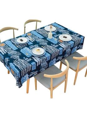 餐桌布 Tablecloth printed cotton linen table cloth rectangle