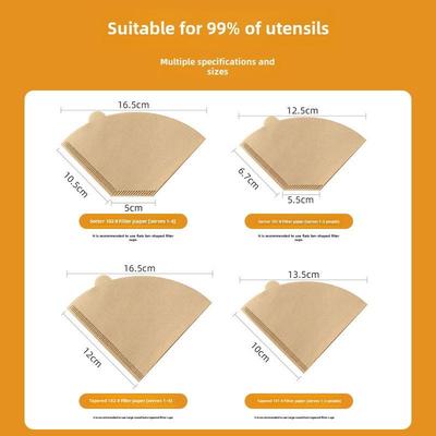Coffee Filter Papers Unbleached Brown Replacement Cone V60