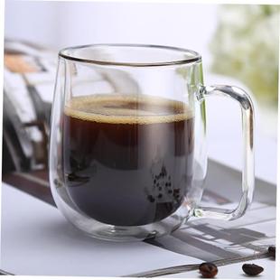 Double Coffee Mugs With the Handle Mugs Drinking Insulation