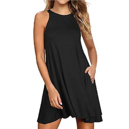 Women's Dress Summer Casual T Shirt Dresses Beach Cover up P