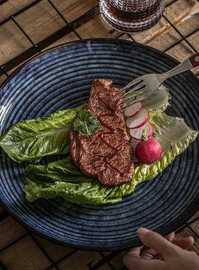 dinner plates ceramic steak plate dishes 西餐盘 western food