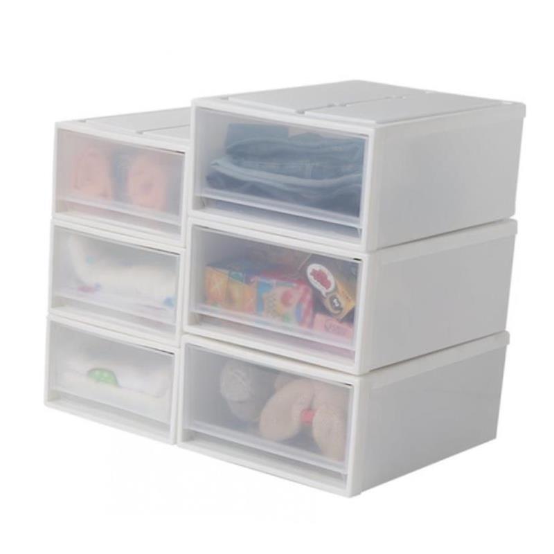 Drawer type storage box plastic transparent wardrobe storage