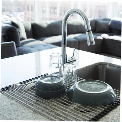 Kitchen Sink Drying Dish Rack Cup Holder Organizer Roll Stai