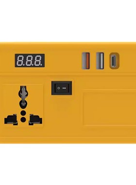 新款120W锂电逆变器21V转220V快充手机充电家电电源转换器USB