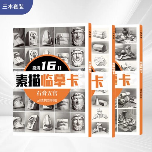 素描几何体静物色彩临摹范本