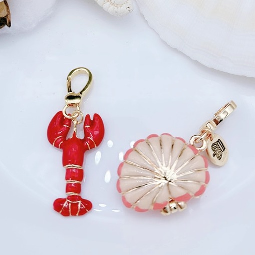 时尚可爱 粉色可打开贝壳 大红色龙虾 吊坠--J8102-J8127