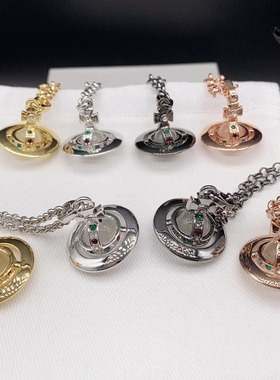 土星中号10MM项链无色珠