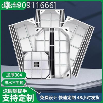 304不锈钢井盖方形隐形窨井盖线性排水沟检修口雨水不锈钢盖板