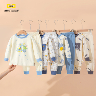 集合 男童家居服卡通保暖纯棉儿童睡衣套装 唐机豆豆2025秋冬季 新款
