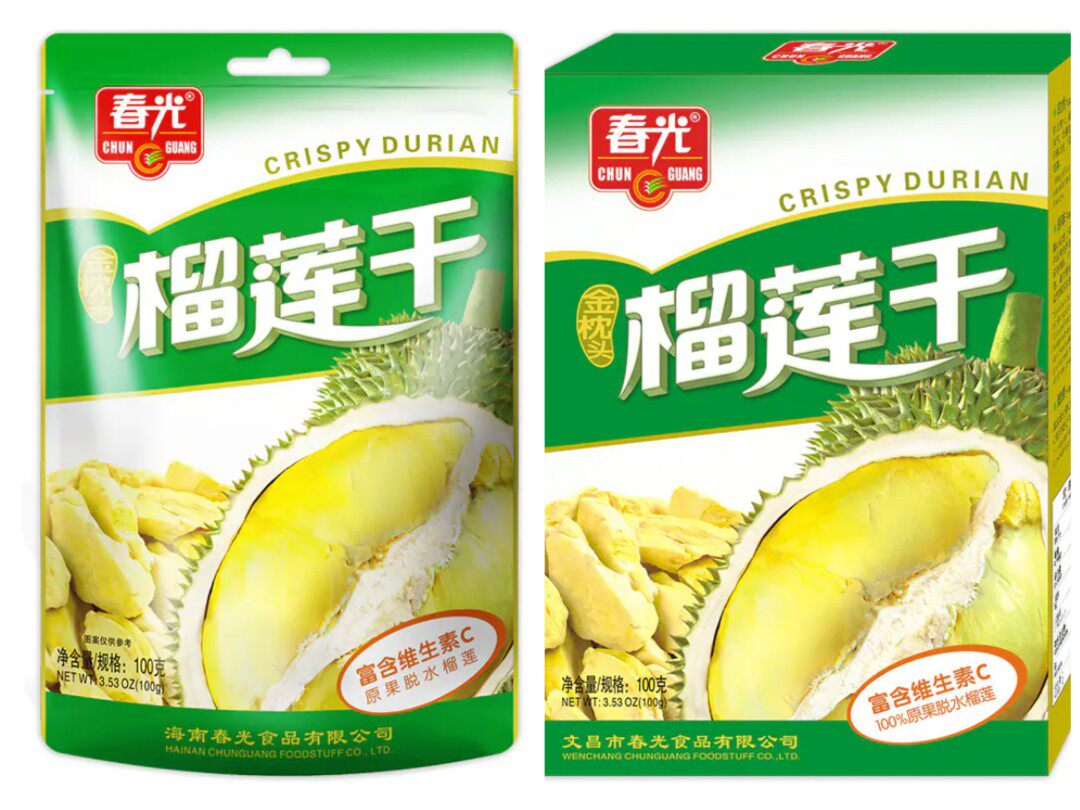 春光食品原果脱水烘冻干榴莲块100g／袋海南特产休闲零食