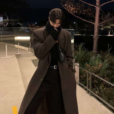 hantempo中长款毛呢冬季大衣包邮