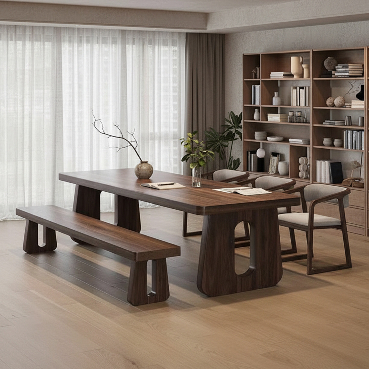 南美胡桃木大板茶桌椅组合新中式客厅办公室高端禅意泡茶桌工作台,住宅家具,家用茶台/茶桌,淘宝优惠券,粉丝福利购,淘宝优惠卷