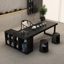 实木茶桌老板办公桌带茶台一体式转角桌茶几客厅家用2025新款高端