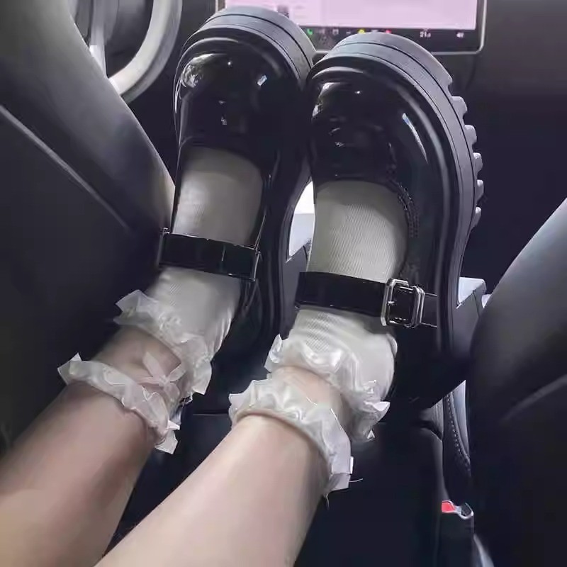 甜美纯欲棉袜日系JK洛丽塔长袜蕾丝网纱袜百搭中筒袜春夏季袜子女