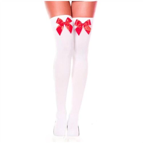 Sexy Stockings Bowknot Women Thigh High Over Knee Socks Opaq