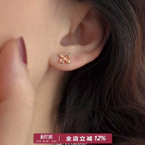 dellamo桂花耳钉女小巧温柔甜美