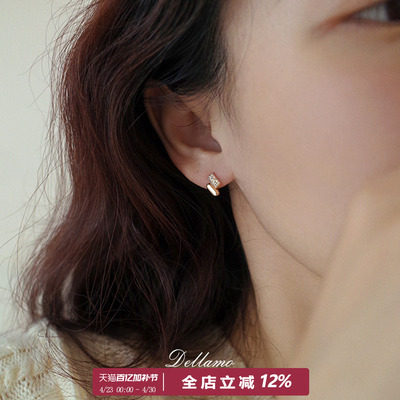 dellamo序影 耳钉女小众设计耳环高级感精致耳饰配饰春夏通勤耳夹
