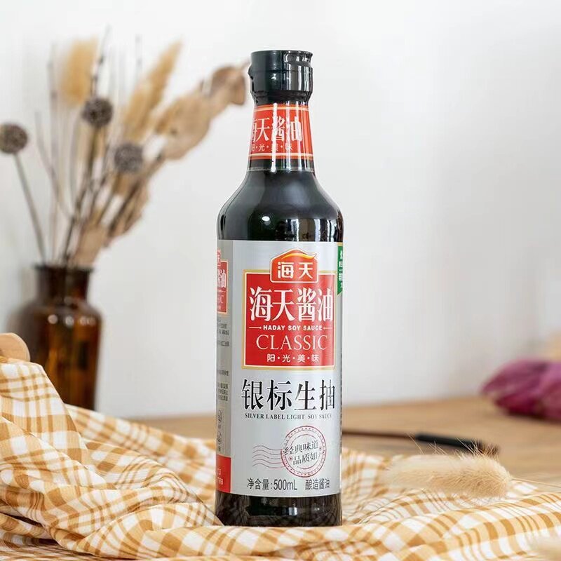 海天银标生抽500ml/瓶炒菜炖肉煲汤提味提鲜好味道放心商用