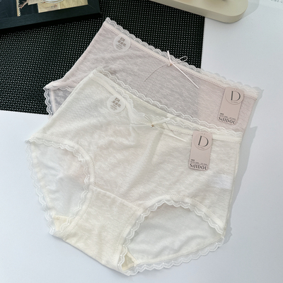 少女内裤中腰微透夏款轻薄蝴蝶结